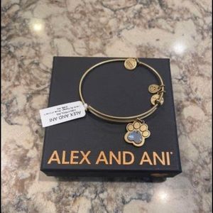 Alex & Ani Crystal Paw-print Bracelet